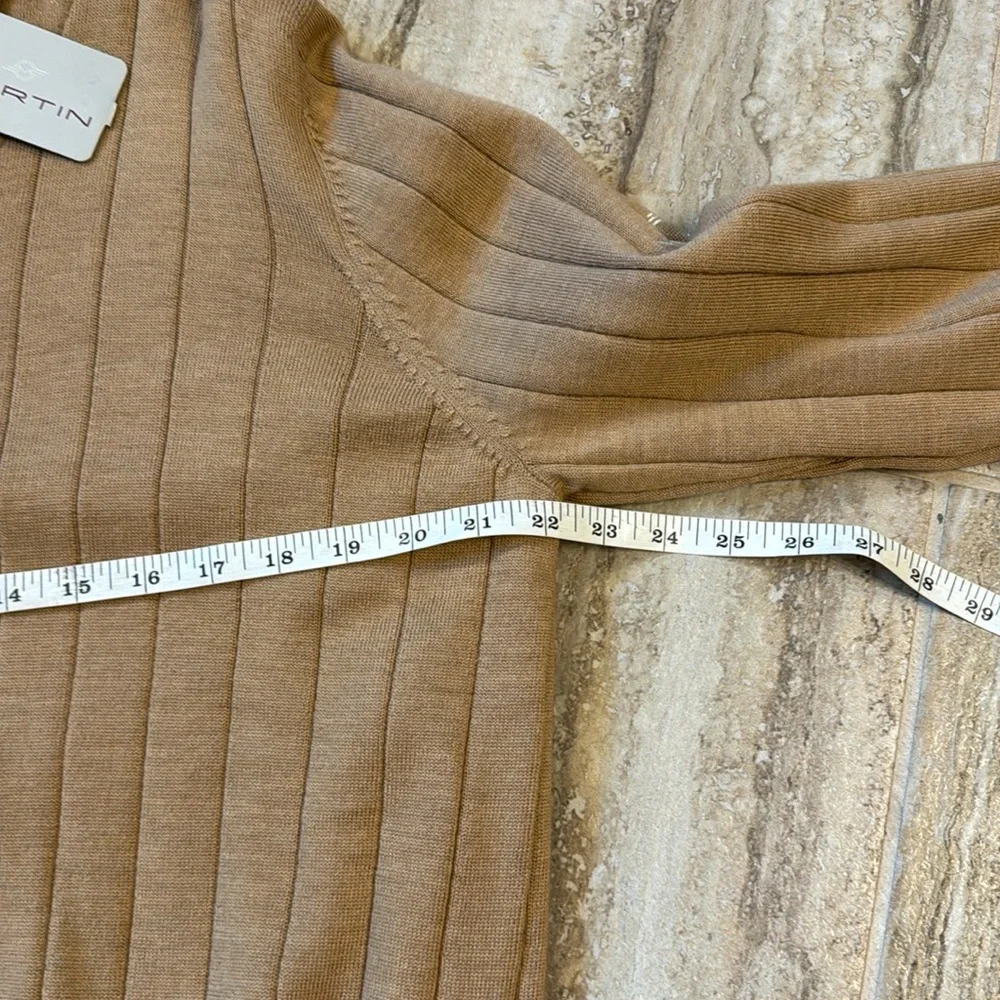 New Mens MARTIN GOLF Shawl Collar Wind Sweater Camel Size Small